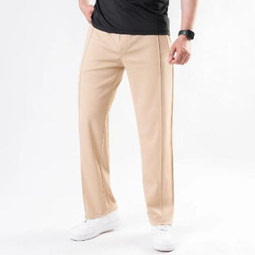 Emerce - Stripe Straight Trouser- BEIGE